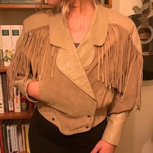 Vintage Western 70s/80s Leather Fringe Jacket